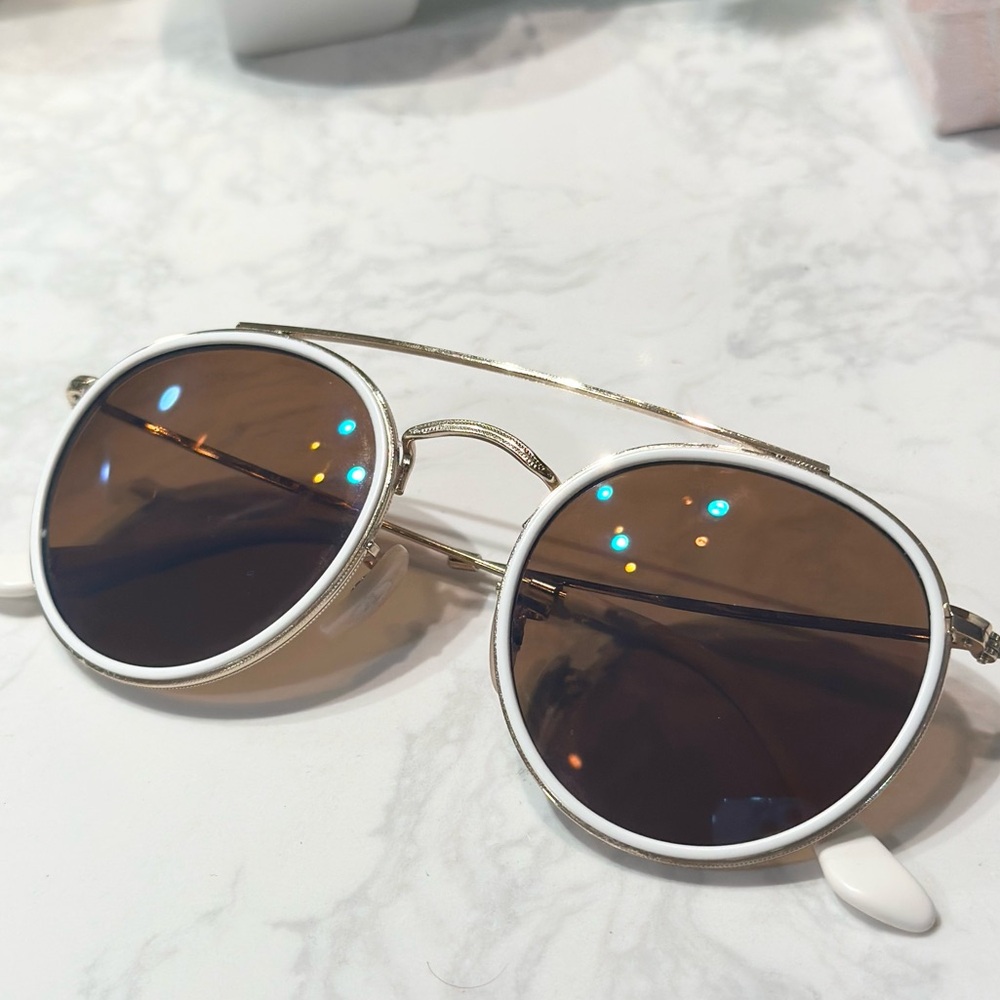 Rayban Round Double Bridge
Sunglasses Gold 100% ORIGINAL Ray-Ban 3647-N 001/40